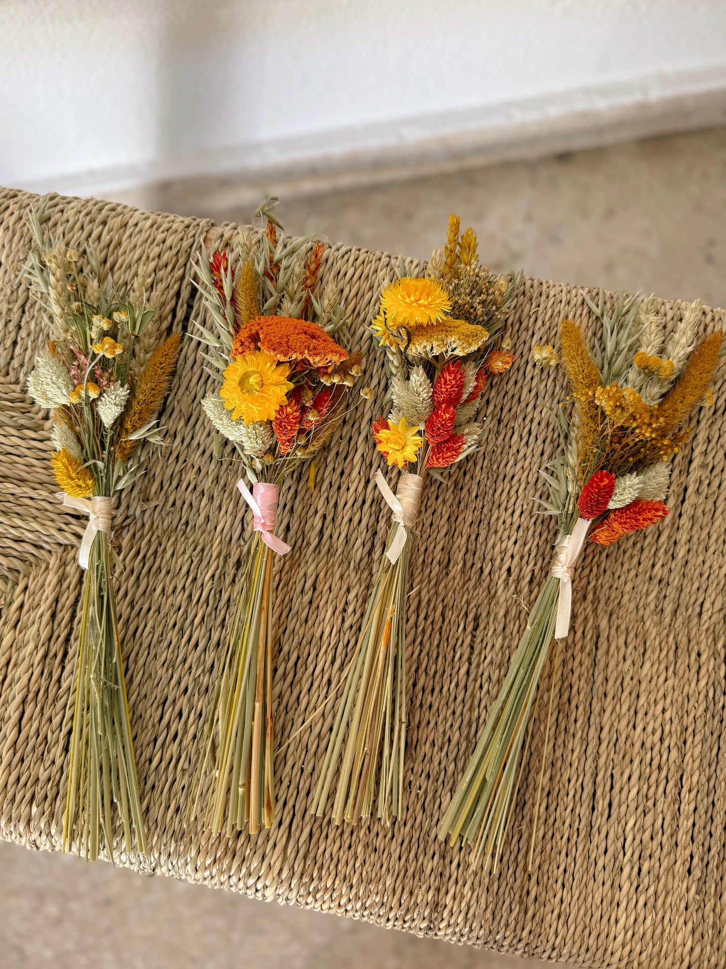 Mini Bouquet de Flores Secas - Set de 3