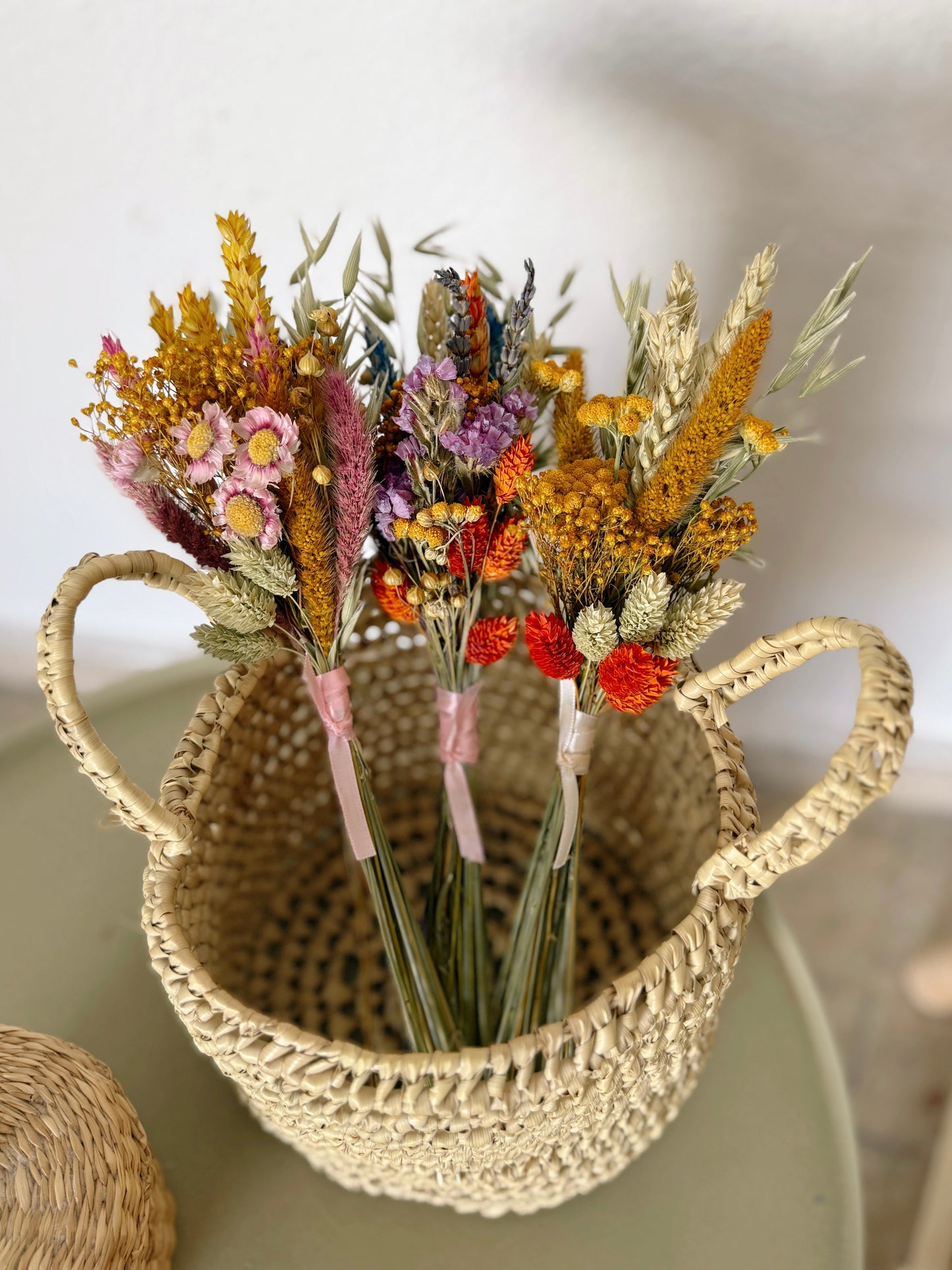 Mini Bouquet de Flores Secas - Set de 3